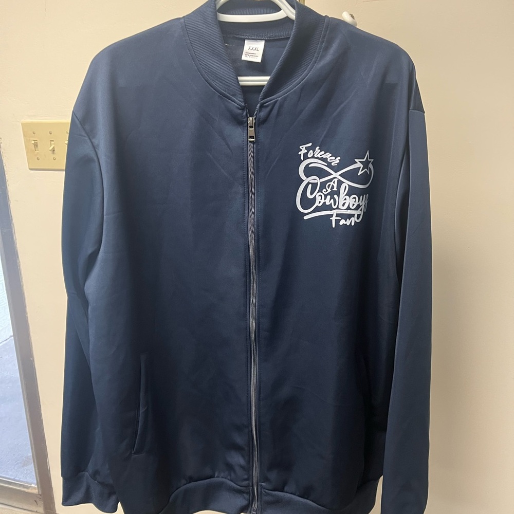 Navyv Dallas Cowboys  Blue Zip-Up Jacket